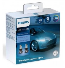 Лампа автомобильная Philips 11342UE2X2, H4, 6500К